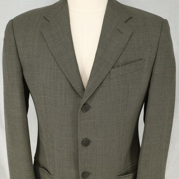 Mani Sport Coat Mens 40S Taupe Brown Wool Mens Jacket 3 Button Saks Fifth Ave - Picture 14 of 16